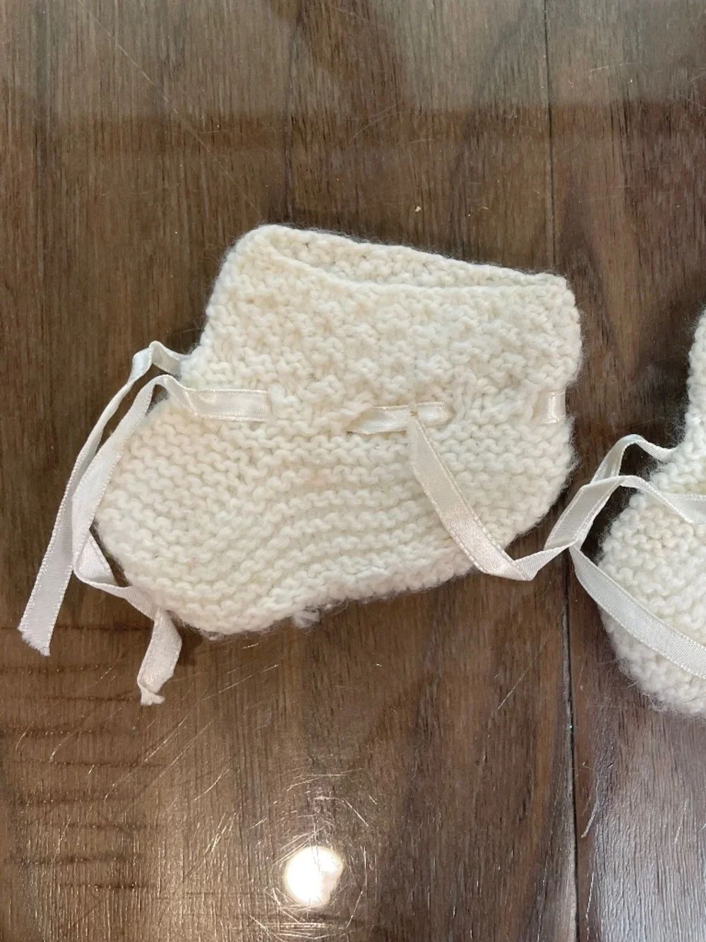 Vintage Hand-Crocheted/Knit Baby Shawl and Bootie Set